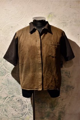 古着 通販　japanese 1930-40s 2tone cotton s/s shirt