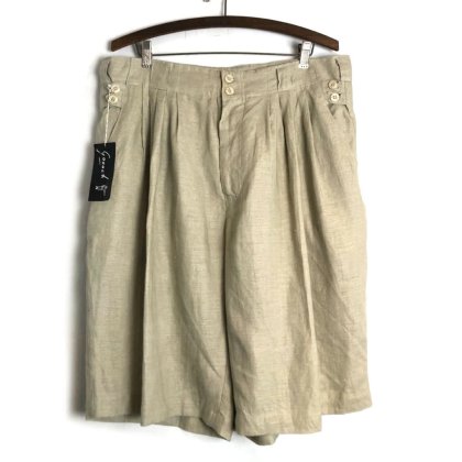 古着 通販　【GOOUCH】デッドストック 5タック リネンショーツ【1990's】Vintage Dead Stock 5tuck Linen Shorts