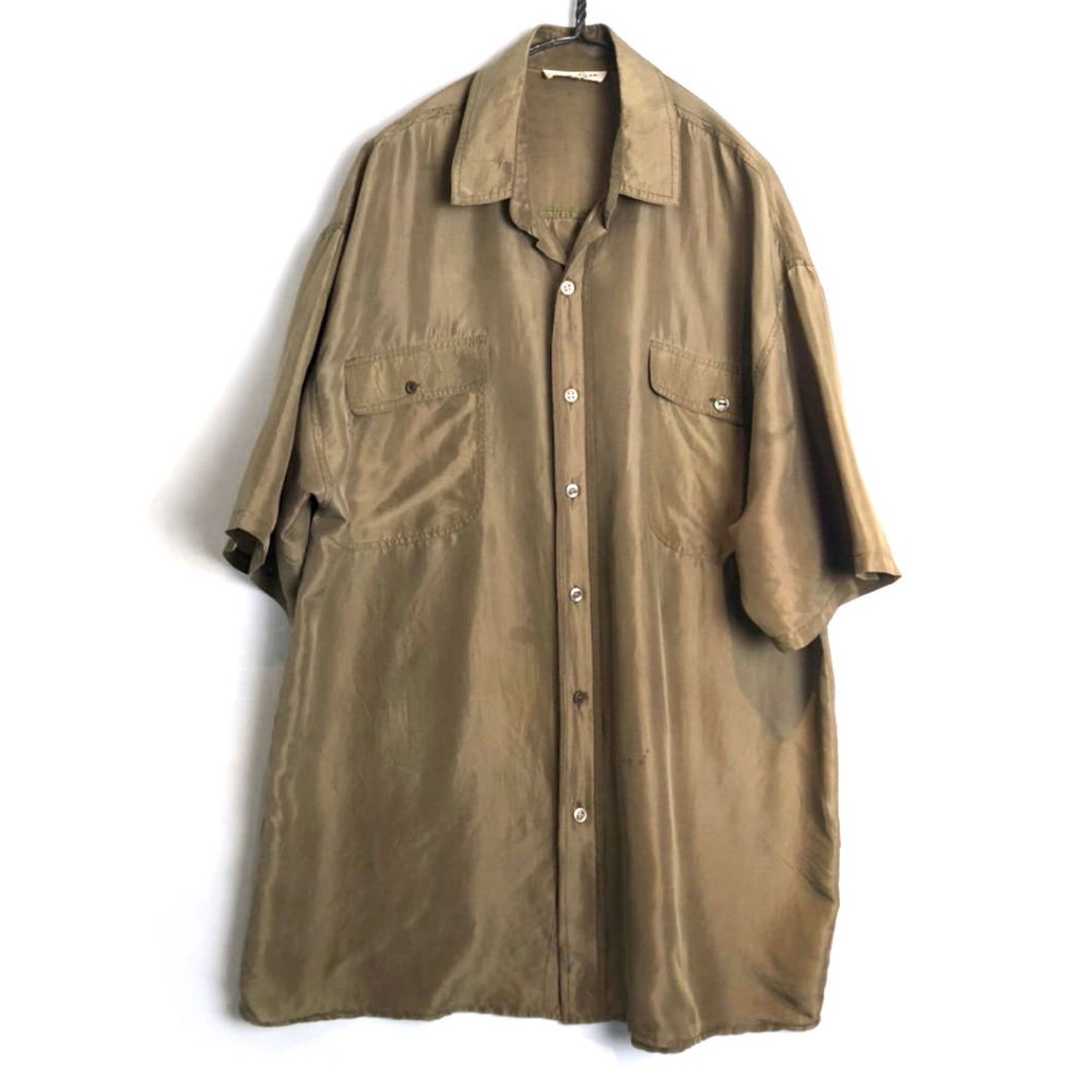 古着 通販 ヴィンテージ S/S シルクシャツ【1980's】Vintage Short Sleeve Silk Shirt