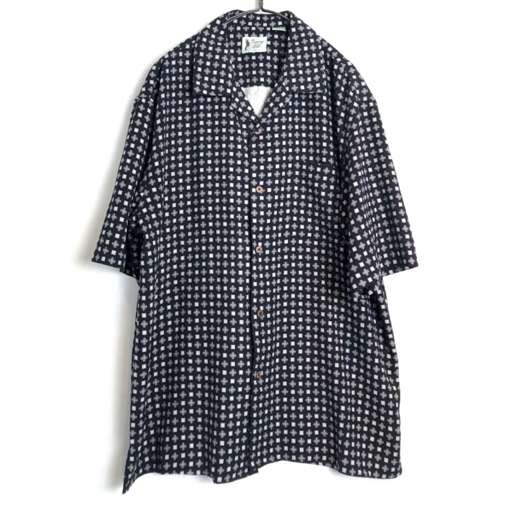 古着 通販 【VINTAGE SILK】ヴィンテージ S/S シルクシャツ【1990's】Vintage S/S Open Collar Silk Shirt