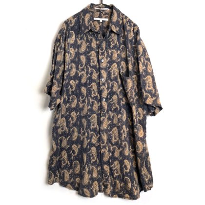  ΡPERRY ELLISۥơ ڥ꡼ѥ S/S 륯ġ1990'sVintage Short Sleeve Silk Shirt