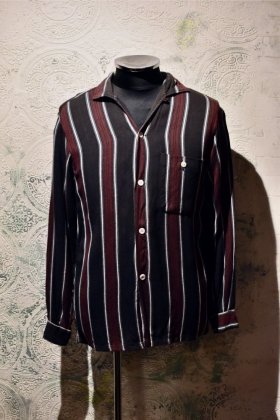  Ρus ~1960s Italian collar stripe shirt