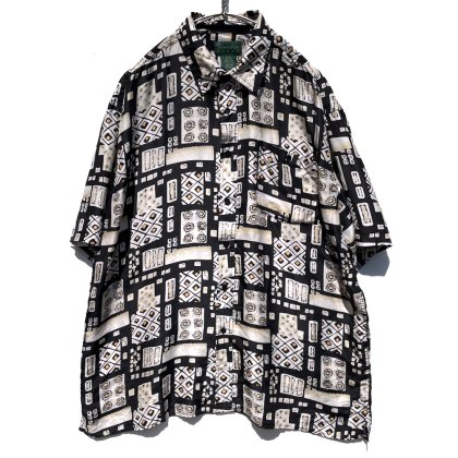  ΡScandia Woodsۥơ ȥץ S/S 륯ġ1990's-Vintage Silk Shirt