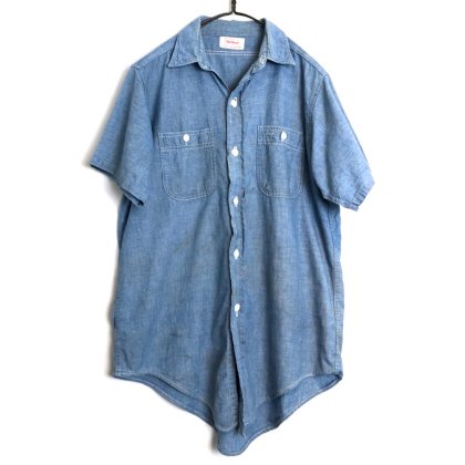  ΡPowr Houseۥơ S/S ֥졼ġ1960's-Vintage Short Sleeve Chambray Shirt