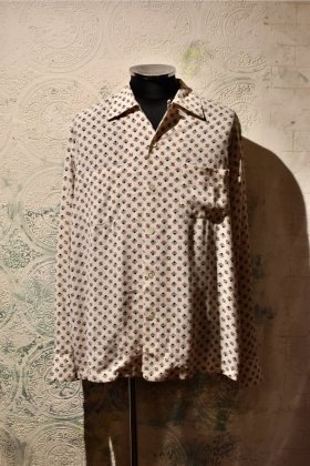  Ρus 1950s atomic pattern rayon shirt