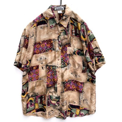  Ρmarmieۥơ ȥץ S/S 륯ġ1980's-Vintage Silk Shirt