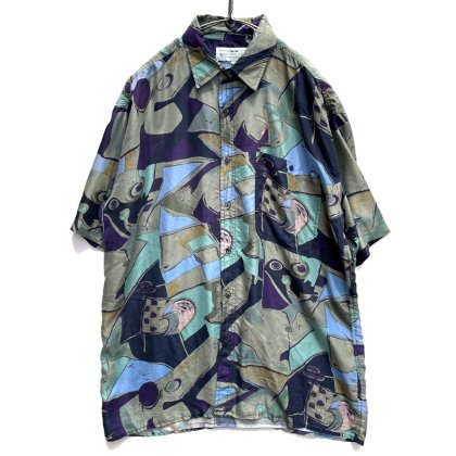  ΡNATURAL ISSUEۥơ S/S ȥץ 륯ġ1990's-Vintage Silk Shirt