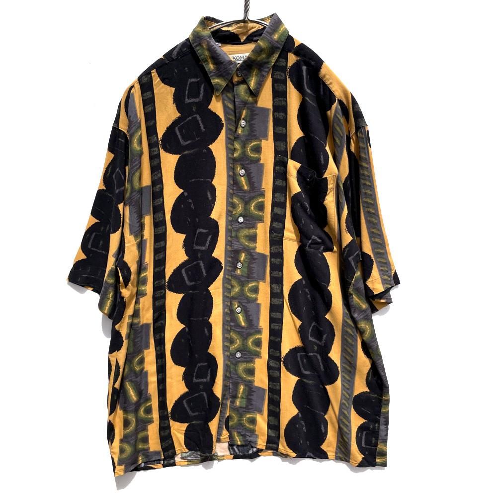 KOMAN】ヴィンテージ S/S アートプリント レーヨンシャツ