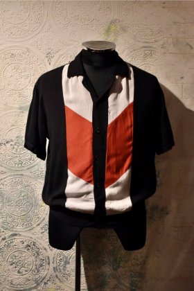  Ρus 1960s 3tone rayon s/s shirt