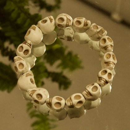  Ρơ ٥ ֥쥹åȡMexican Skull BraceletNatural Bone