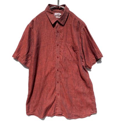  Ρfabindiaۥơ S/S ͥ󥷥ġ1990's-Vintage Short Sleeve Linen Shirt