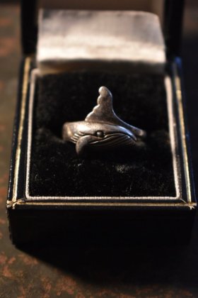  ΡBelphegol Zoo vintage silver whale motif ring ơ  С  