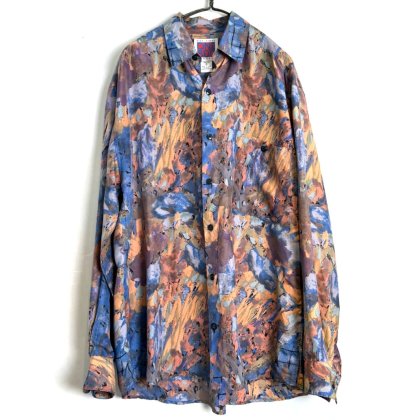  ΡONE800ۥơ ȥץ 륯ġ1980's-Vintage Long Sleeve Silk Shirt