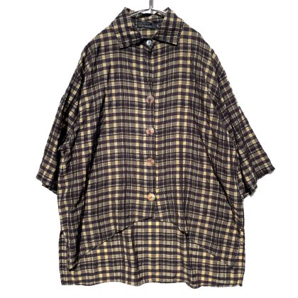  Ρcut-loose - Made In USAۥơ S/S åġ1990's-Vintage Check Shirts