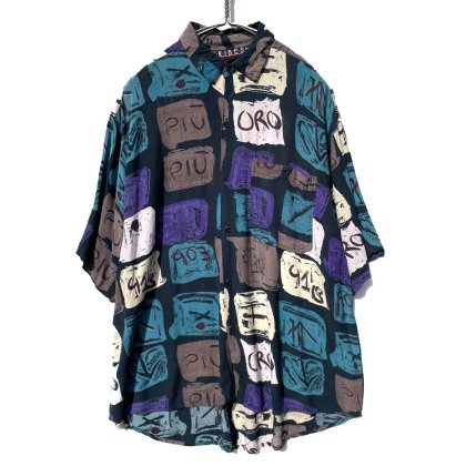  ΡTRIBESۥơ S/S ȥץ 졼󥷥ġ1990's-Vintage Rayon Shirt