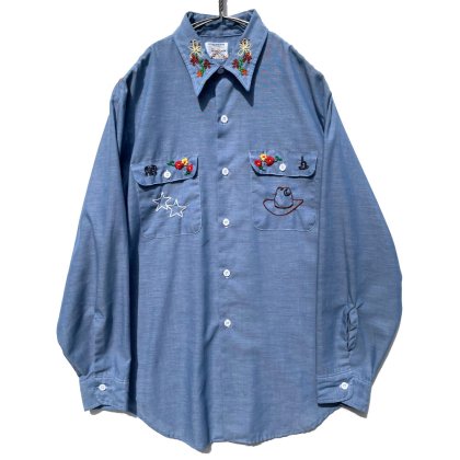  ΡBIG MAC - JCPenneyۥơ ɽ ֥졼ġ1970's-Vintage Chambray Shirts