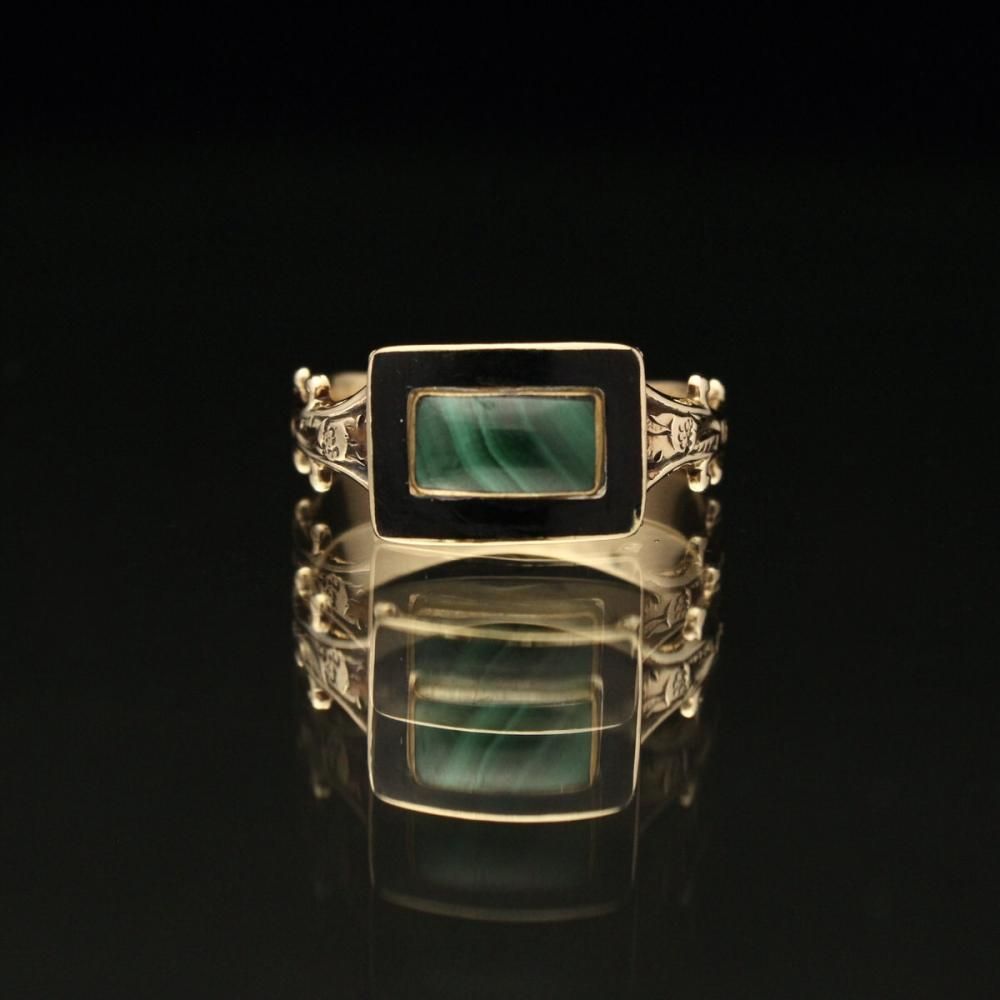 アンティーク シグネット - モーニング リング【Late 1800's