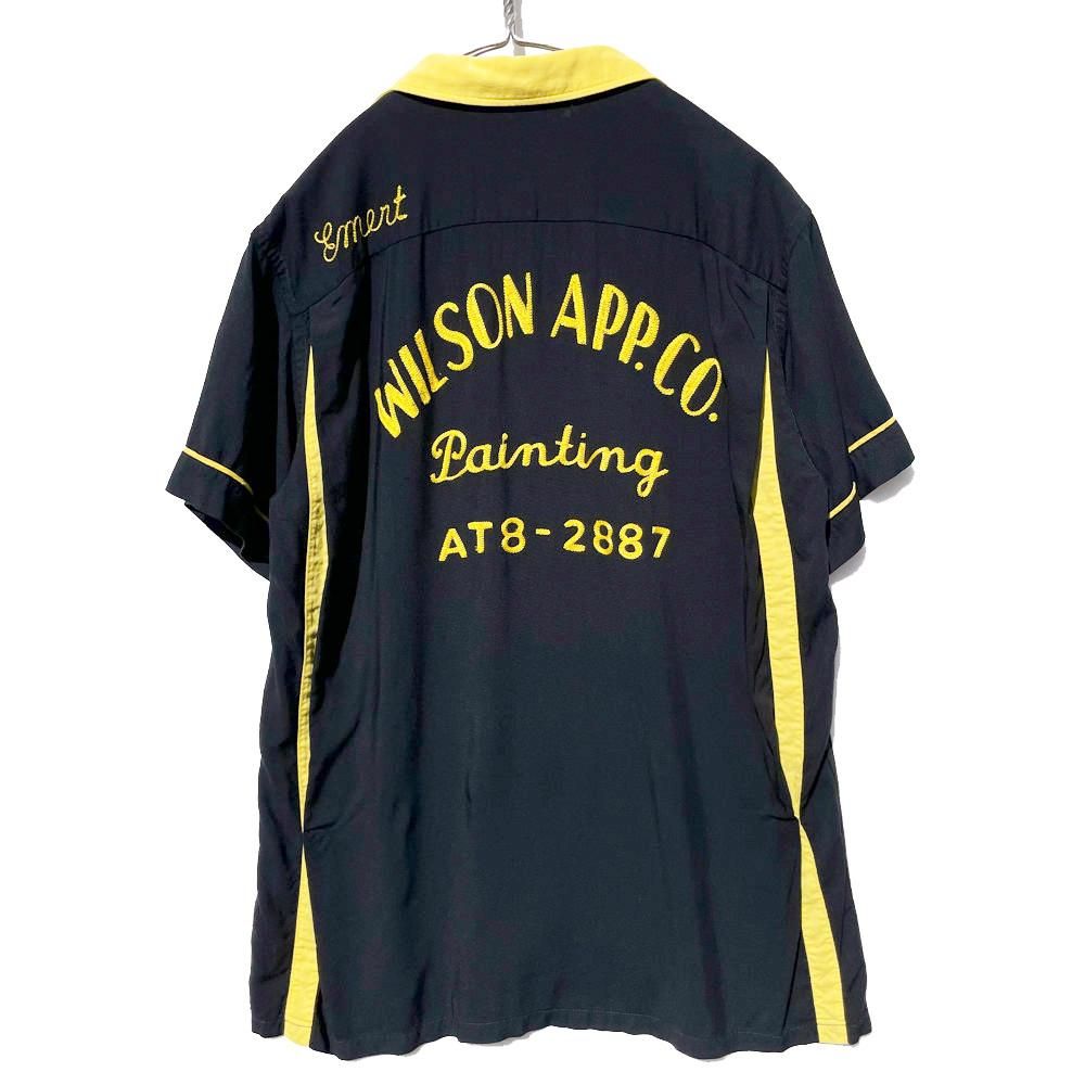 希少 黒 XXL 60s HILTON ボーリングシャツ オールドイングリッシュ