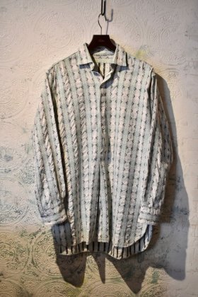  Ρfrench ~1960s cotton grandpa shirt