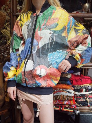  ΡCrazy Many Bird Paper Blouson