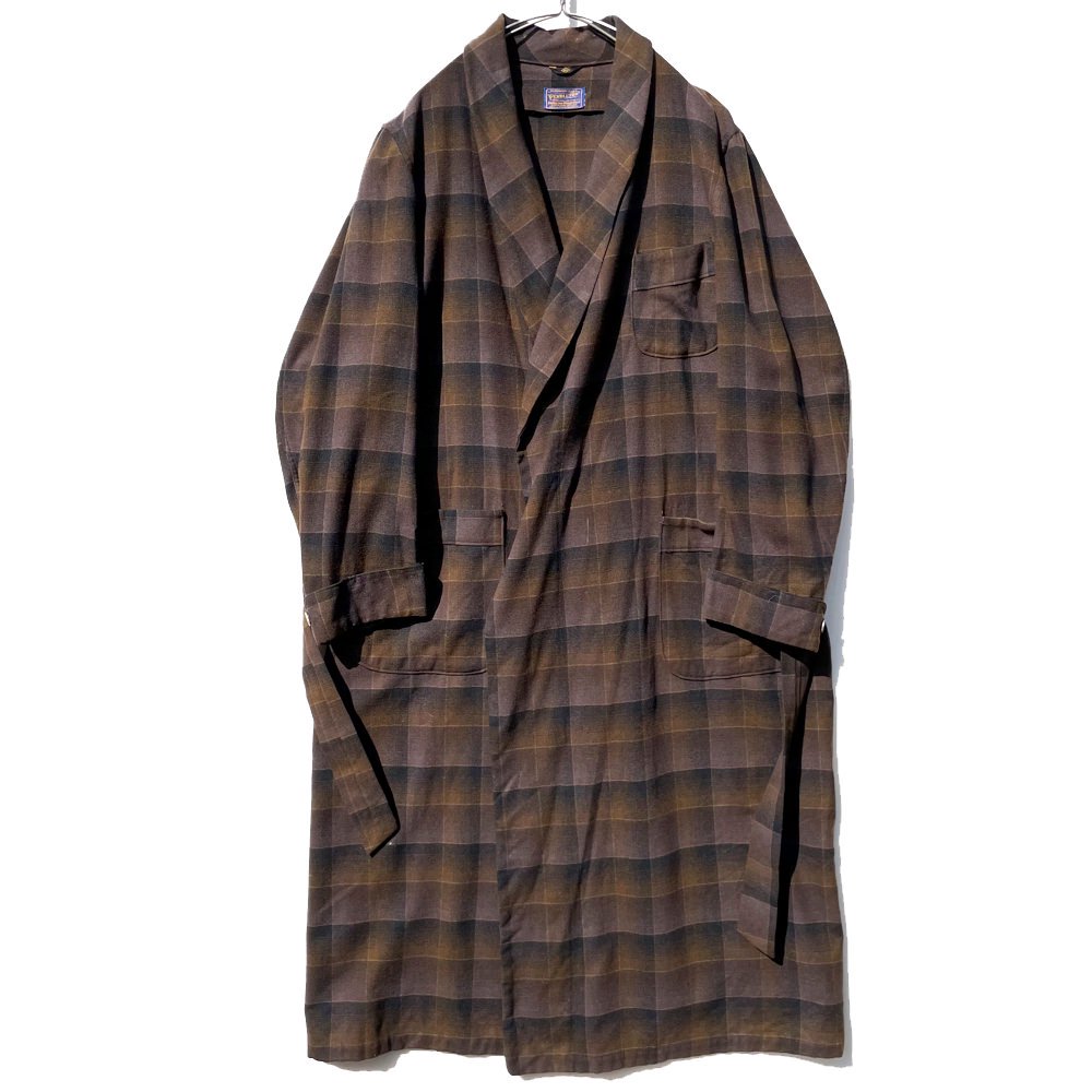 ペンドルトン【PENDLETON】ヴィンテージ オンブレチェック ウールガウン【1950's-】Vintage Wool Robe