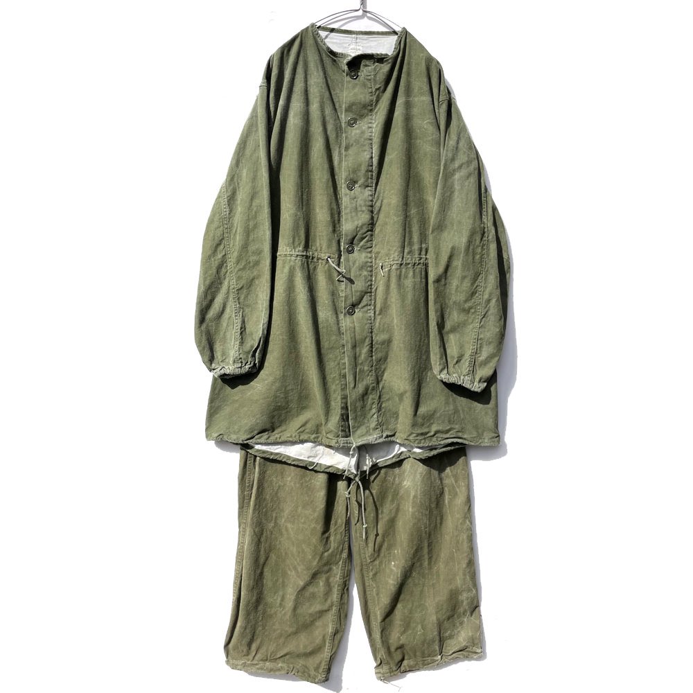 【U.S.ARMY】ガスプロテクティブコート & オーバーパンツ セットアップ【1960's-】Vintage Military Gas  Protective Coat