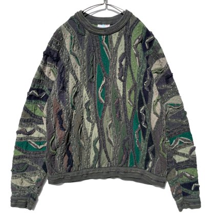 古着 通販　クージー【COOGI】ヴィンテージ 3D クルーネックニット【1990's-】Vintage 3-D Knitting Cotton Sweater