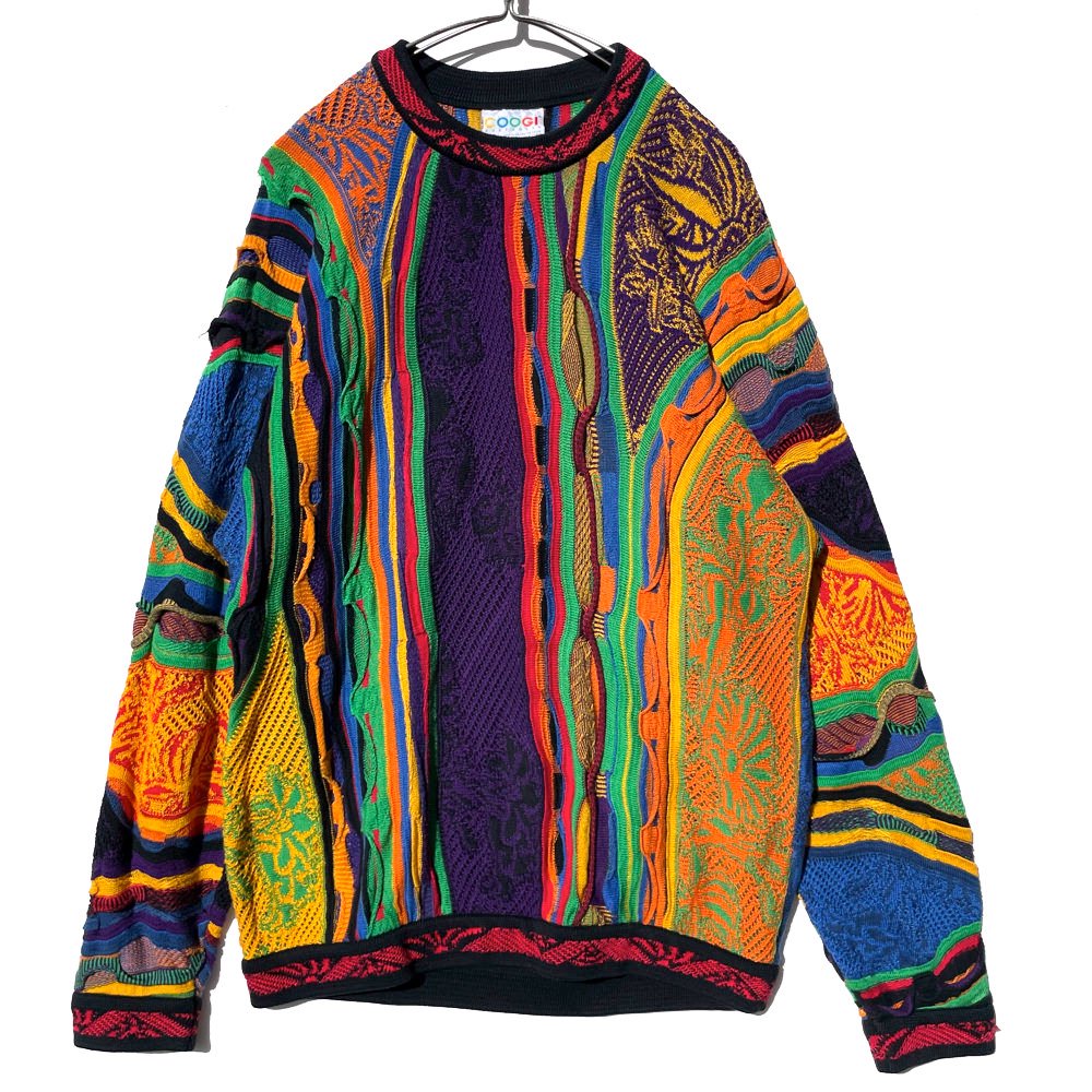 クージー【COOGI】ヴィンテージ コットン 3D クルーネック ニット【1990's-】Vintage 3-D Knitting Sweater