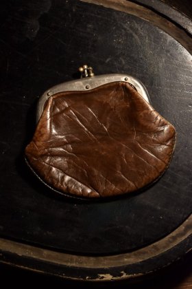古着 通販　us vintage leather purse ヴィンテージ がま口 レザーパース 