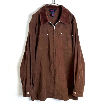 古着 通販　【DENIM & Co.】ヴィンテージ ピーチスキン ジップアップシャツ【1990's-】Vintage Peach Skin Zip up Shirt
