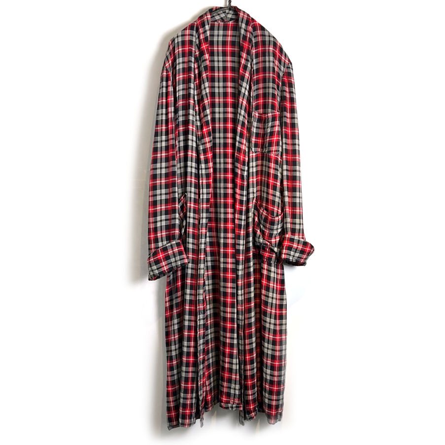 ヴィンテージ レーヨンガウン【1960's-】Vintage Rayon Plaid Robe