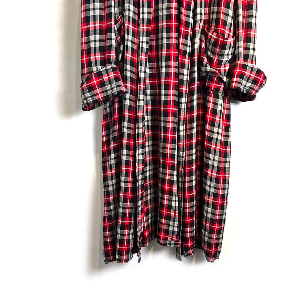 ヴィンテージ レーヨンガウン【1960's-】Vintage Rayon Plaid Robe