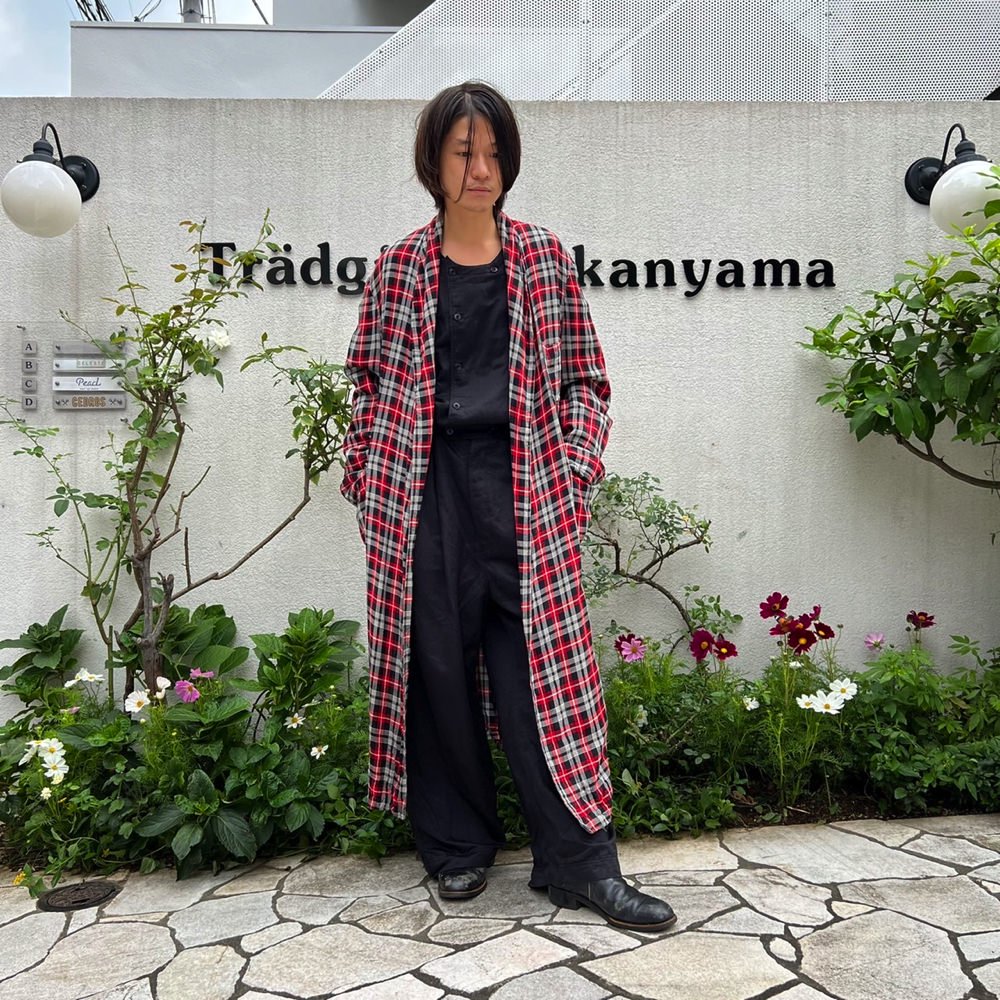 ヴィンテージ レーヨンガウン【1960's-】Vintage Rayon Plaid Robe