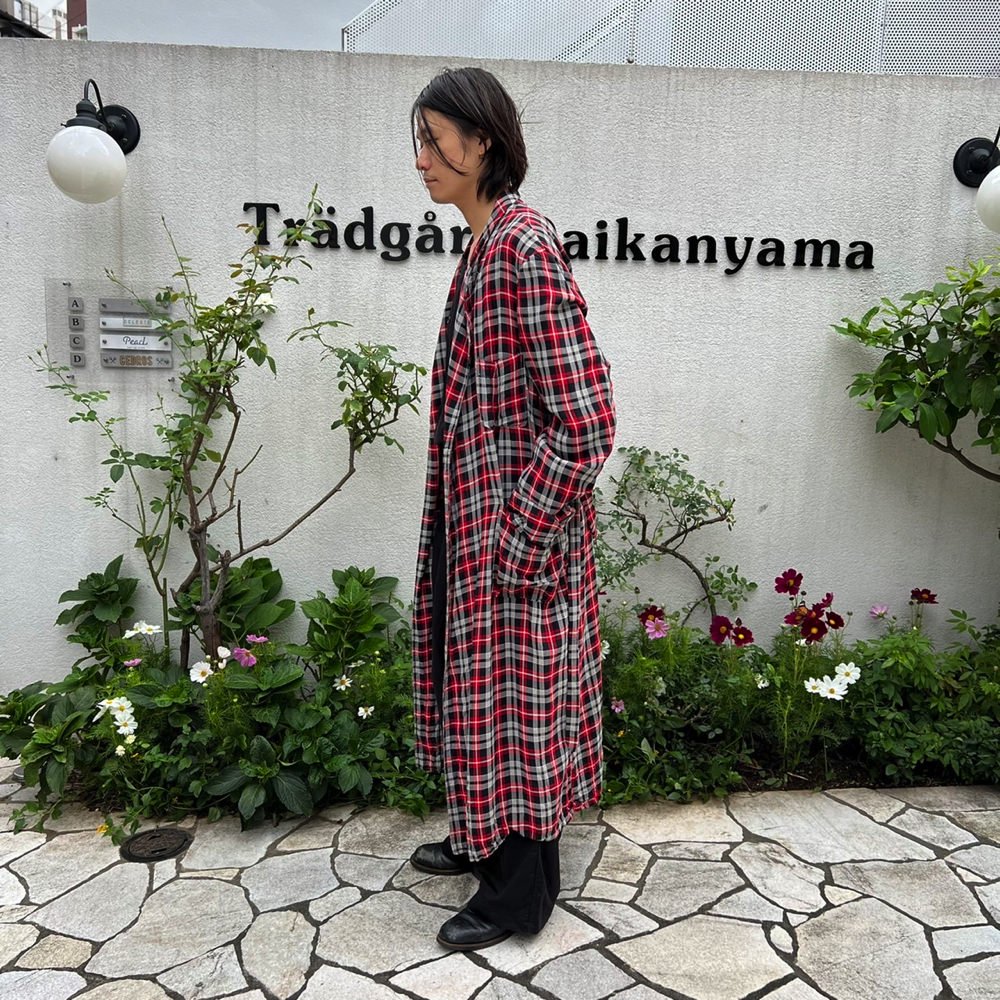 ヴィンテージ レーヨンガウン【1960's-】Vintage Rayon Plaid Robe