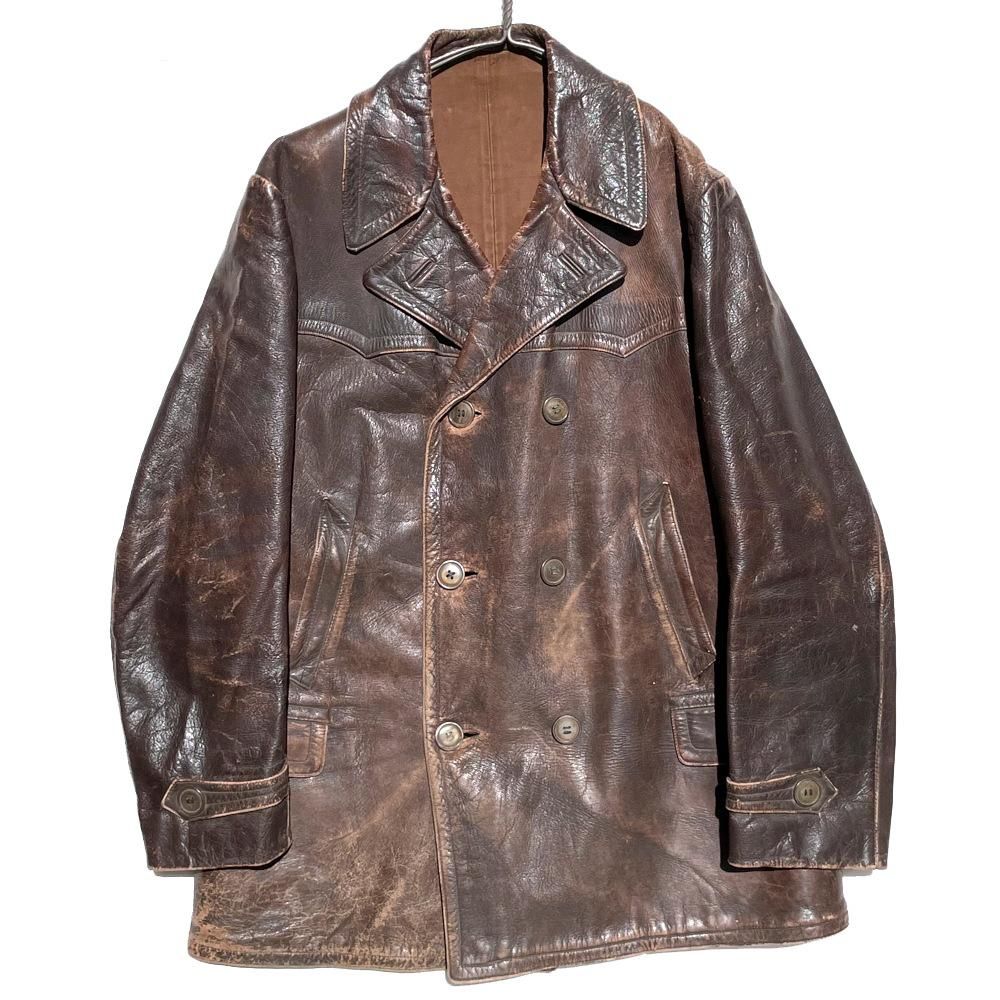 菅田将暉vintage leather car coat レザーカーコート - レザー