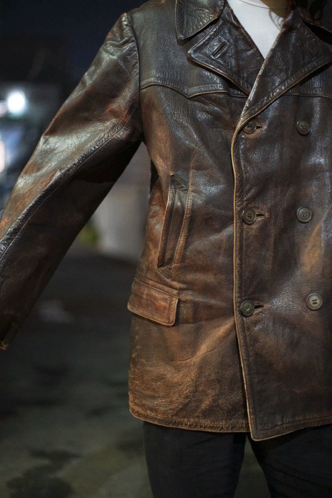 菅田将暉vintage leather car coat レザーカーコート