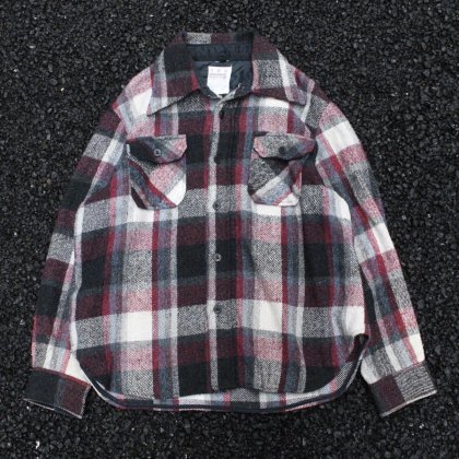  Ρơ L/S CPO ͥ ġMontgomery Wardۡ1970's-Grayish Plaid