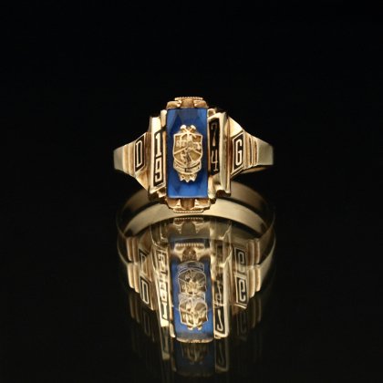  Ρơ å󥰡HERFF JONES 10kt Goldۡ1974's-Blue Stone Class Ring