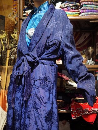古着 通販　c.1940~50s Oriental Jacquard Luxury Smoking Gown