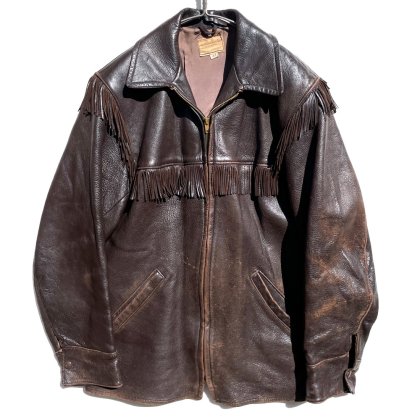  ΡMid Western Sport Tagsۥǥ  쥶㥱åȡ1950's-Vintage Leather Jacket