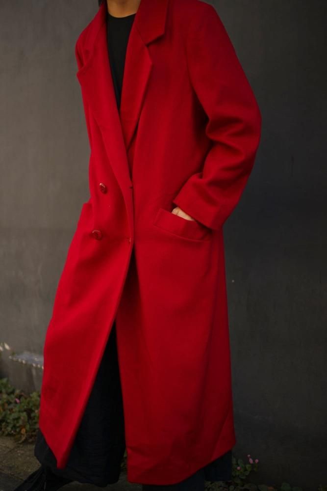 エストネーション　赤いダブルブレストウールコート エストネーション 赤いダブルブレストウールコート コート 商品一覧