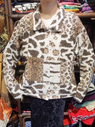 古着 通販　Leopard Fleece Jacket
