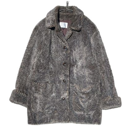  ΡSAKS FIFTH AVENUE - Made In USAۥơ եե 㥱åȡ1980's-Vintage Fake Fur Jacket