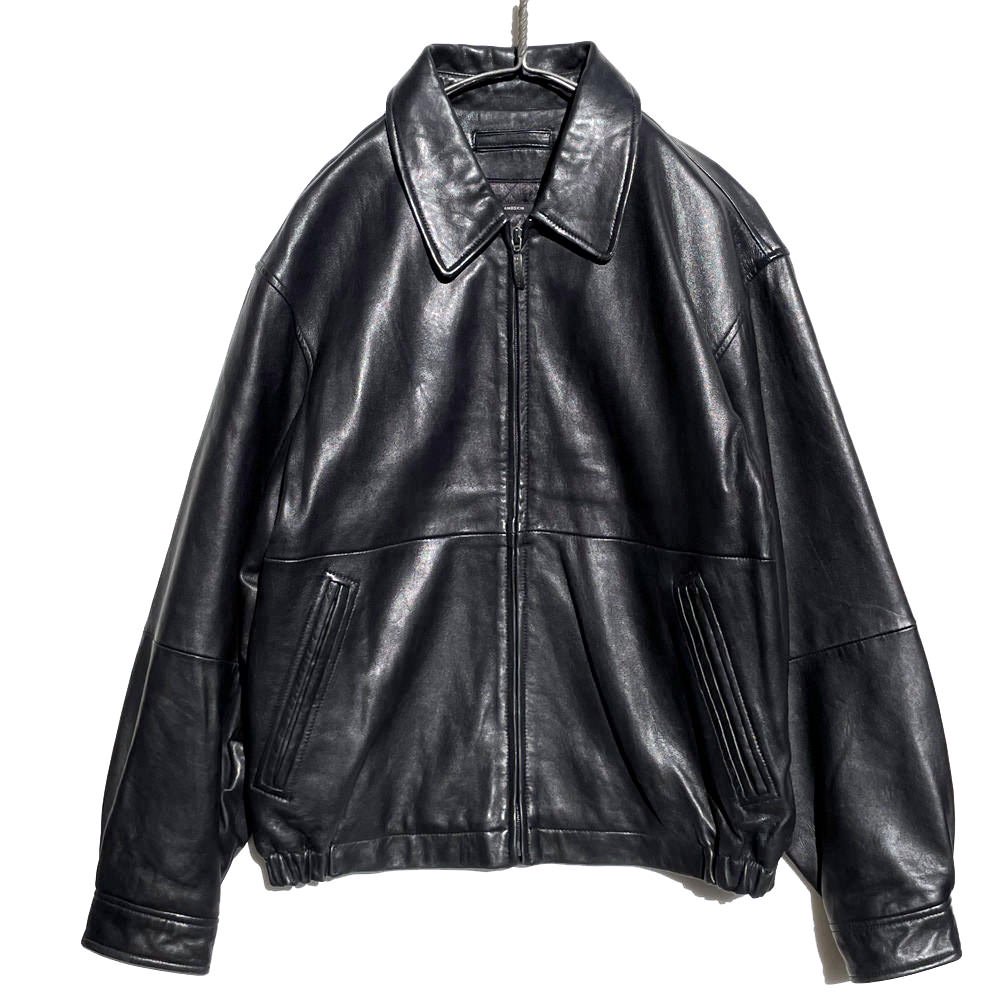 【claiborne】ヴィンテージ ラムスキン ジップアップ レザージャケット【1990's-】Vintage Single Leather  Jacket