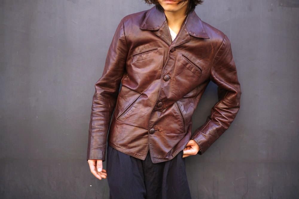 70s GLASSWATER グラスウォーター レザージャケット Vincent Gallo！ 希少ブラック！ 70s Vintage 