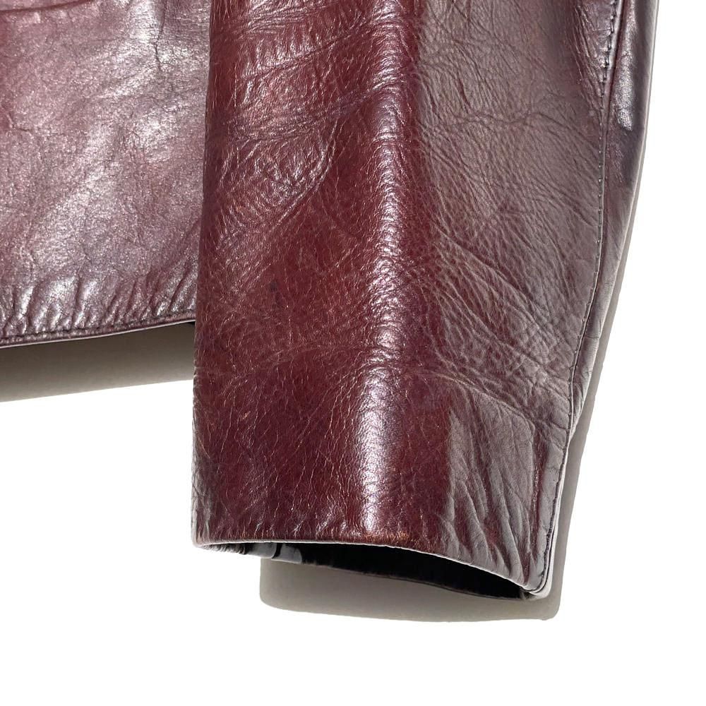 ヴィンテージ70'sレザージャケット glasswater革タグeastwest