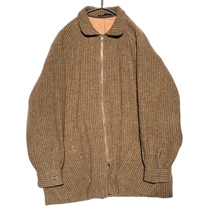 古着 通販　ヴィンテージ ツイードウール ジップアップジャケット ライナー付き【1970's-】Vintage Tweed Wool Jacket
