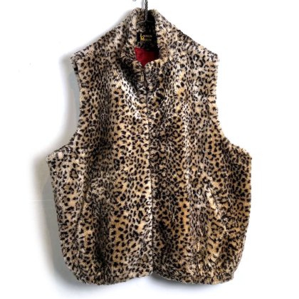  ΡLAUREN MERENۥơ 쥪ѡ եե ٥ȡ1980's-Vintage Fake Fur Vest