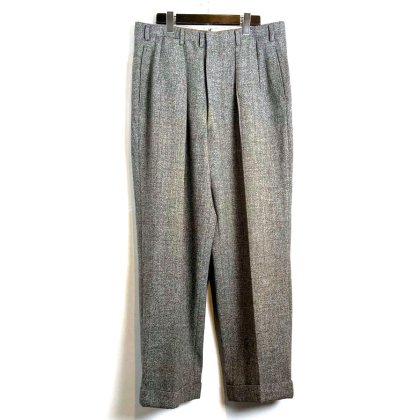  ΡKURLNOTۥơ 2å  ͥåץȥ饦1950's-Vintage 2tuck Wool Nep Trouser