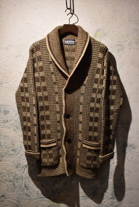  ΡJapanese vintage wool shawl collar sweater
